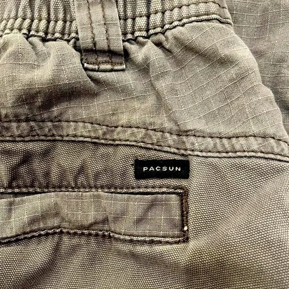 PacSun Grey Baggy Cargos Elastic Waist Jean  Size XS - Picture 3 of 7